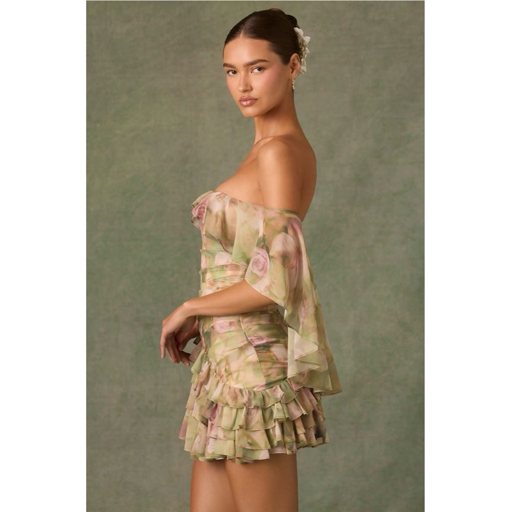 Floral Ruffle Mini Dress - Picture 7 of 10
